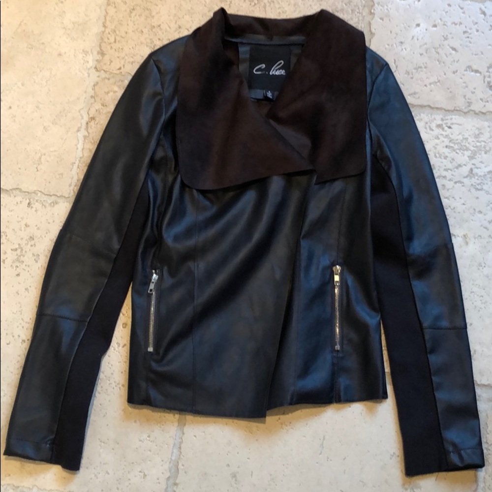 C.Luee Faux Leather Jacket